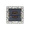 Механизм выключателя двухклавишный проходной SWT-MKP2-PL-GR (250V, 16A) (Arlight, -)
