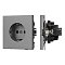 Механизм электрической розетки SCT-TENDO-MEU1-PL-GR (230V, 16A) (Arlight, Графитовый)