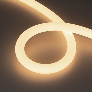 Лента герметичная MOONLIGHT-SIDE-A336-D25mm 24V Warm3000 360deg (14.4 W/m, IP65, 2835, 5m, wire x2) (Arlight, Вывод боковой, 3 года)