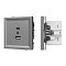 Механизм USB розетки SCT-TENDO-MUAC-PL-GR (5V, 3A, QC3) (Arlight, Графитовый)