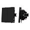 Механизм выключателя двухклавишный проходной SWT-NOBE-MKP2-SFPL-BK (230V, 10A) (Arlight, Черный оникс)