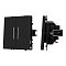 Механизм выключателя двухклавишный непроходной LED SWT-NOBE-MK02-SFPL-L-BK (230V, 10A) (Arlight, Черный оникс)