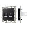 Механизм компьютерной розетки двойной SCT-MPC2-PL-BK (RJ-45, CAT6) (Arlight, -)