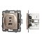 Механизм USB розетки SCT-MUAC-PL-GD-V (5V, 3A, QC4) (Arlight, -)