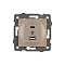 Механизм USB розетки SCT-MUAC-PL-GD-V (5V, 3A, QC4) (Arlight, -)