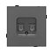 Механизм компьютерной розетки двойной SCT-TENDO-MPC2-SFPL-GR (RJ-45, CAT6) (Arlight, Матовый графитовый)