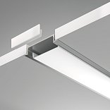 Алюминиевый профиль встраиваемый с фланцем 30x6 (Серебро, 2 м), ALM003S-2M