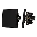 Механизм выключателя одноклавишный проходной SWT-TENDO-MKP1-SFPL-BK (230V, 10A) (Arlight, Матовый черный)