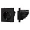 Механизм розетки с USB зарядкой SCT-NOBE-MUAC-SFPL-BK (230V, 16A) (Arlight, Черный оникс)
