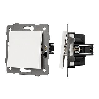 Механизм выключателя одноклавишный непроходной SWT-MK01-PL-WH-V (250V, 10A) (Arlight, -)