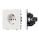 Механизм электрической розетки SCT-NOBE-MEU1-SFPL-WH (230V, 16A) (Arlight, Белый кварц)