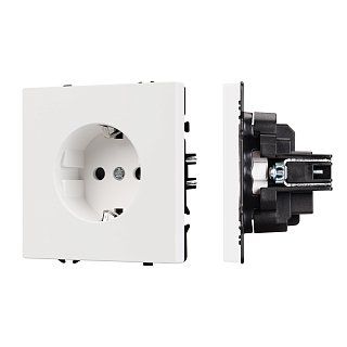 Механизм электрической розетки SCT-NOBE-MEU1-SFPL-WH (230V, 16A) (Arlight, Белый кварц)