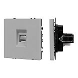 Механизм телефонной розетки SCT-NOBE-MTL1-SFPL-IS (RJ-11, 4C) (Arlight, Никель)
