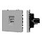 Механизм телефонной розетки SCT-NOBE-MTL1-SFPL-IS (RJ-11, 4C) (Arlight, Никель)