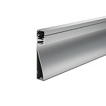 Алюминиевый профиль плинтус 80x18 (Серебро, 2 м), ALM-8018-S-2M