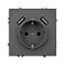 Механизм розетки с USB зарядкой SCT-NOBE-MUAA-SFPL-GR (230V, 16A) (Arlight, Серый базальт)