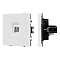 Механизм телефонной розетки SCT-NOBE-MTL1-SFPL-WH (RJ-11, 4C) (Arlight, Белый кварц)