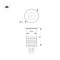 Светильник ART-GROUND-R40-3W Warm3000 (SL, 36 deg, 24V) (Arlight, IP67 Металл, 3 года)