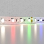 Светодиодная лента 24В 5050 19,2Вт/м Цветная (RGB) + 4000K 5м IP20