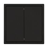 Механизм звонкового выключателя двухклавишный SWT-NOBE-MKR2-SFPL-BK (230V, 10A) (Arlight, Черный оникс)