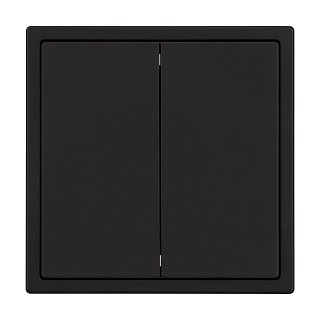 Механизм звонкового выключателя двухклавишный SWT-NOBE-MKR2-SFPL-BK (230V, 10A) (Arlight, Черный оникс)