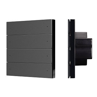 INTELLIGENT ARLIGHT Кнопочная панель SMART DALI-301-22-8K-D2-IN Black (BUS, Frameless) (IARL, IP20 Пластик, 5 лет)