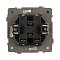 Механизм выключателя двухклавишный непроходной SWT-TENDO-MK02-PL-GD (230V, 10A) (Arlight, Песочный)