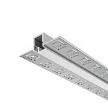 Алюминиевый профиль встраиваемый скрытого монтажа 53x13 (Серебро, 2 м), ALM-5313A-S-2M
