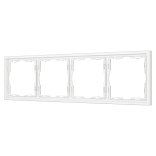 Рамка пластиковая FRM-NOBE-SFPL-4-WH (Arlight, Белый кварц)