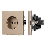 Механизм электрической розетки SCT-TENDO-MEU1-PL-GD (230V, 16A) (Arlight, Песочный)