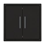 Механизм звонкового выключателя двухклавишный LED SWT-NOBE-MKR2-SFPL-L-BK (230V, 10A) (Arlight, Черный оникс)