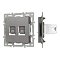Механизм компьютерной розетки двойной SCT-MPC2-PL-GR (RJ-45, CAT6) (Arlight, -)