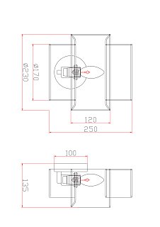 Настенный светильник (бра) FR5333WL-01W Лента / Ribbon E14x1