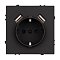 Механизм розетки с USB зарядкой SCT-NOBE-MUAA-SFPL-BK (230V, 16A) (Arlight, Черный оникс)