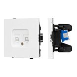 Механизм компьютерной розетки двойной SCT-TENDO-MPC2-PL-WH (RJ-45, CAT6) (Arlight, Белый)