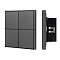 INTELLIGENT ARLIGHT Кнопочная панель KNX-304-23-IN Black (BUS, Frame) (IARL, IP20 Металл, 2 года)