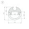 Профиль ARH-ROUND-D8-2000 ANOD (Arlight, Алюминий)