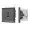 Механизм USB розетки SCT-TENDO-MUAC-SFPL-GR (5V, 3A, QC3) (Arlight, Матовый графитовый)