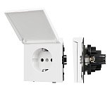 Механизм розетки влагозащищённый SCT-TENDO-MCP-PL-WH (230V, 16A) (Arlight, Белый)