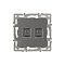 Механизм компьютерной розетки двойной SCT-MPC2-PL-GR (RJ-45, CAT6) (Arlight, -)