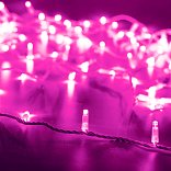 Светодиодная гирлянда ARD-STRING-CLASSIC-10000-WHITE-100LED-FLASH PINK (230V, 7W) (Ardecoled, IP65, 1 год)
