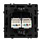 Механизм сдвоенной компьютерной розетки SCT-NOBE-MPC2-SFPL-GR (RJ-45, CAT6) (Arlight, Серый базальт)