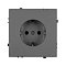 Механизм электрической розетки SCT-NOBE-MEU1-SFPL-GR (230V, 16A) (Arlight, Серый базальт)