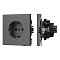 Механизм электрической розетки SCT-TENDO-MEU1-SFPL-GR (230V, 16A) (Arlight, Матовый графитовый)