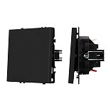 Механизм выключателя одноклавишный проходной SWT-NOBE-MKP1-SFPL-BK (230V, 10A) (Arlight, Черный оникс)