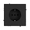Механизм электрической розетки SCT-NOBE-MEU1-SFPL-BK (230V, 16A) (Arlight, Черный оникс)