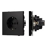 Механизм электрической розетки SCT-TENDO-MEU1-PL-BK (230V, 16A) (Arlight, Черный)
