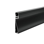 Алюминиевый профиль плинтус 80x18 (Черный, 2 м), ALM-8018-B-2M