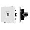 Механизм телефонной розетки SCT-NOBE-MTL1-SFPL-WH (RJ-11, 4C) (Arlight, Белый кварц)