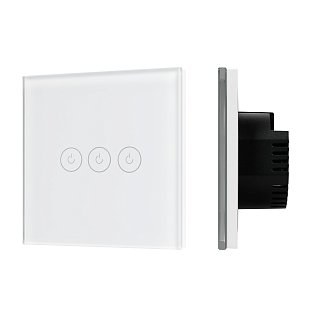 Выключатель сенсорный SWT-OMALI-S03-ZB-WH (250V, 10A, Zigbee) (Arlight, Стекло)